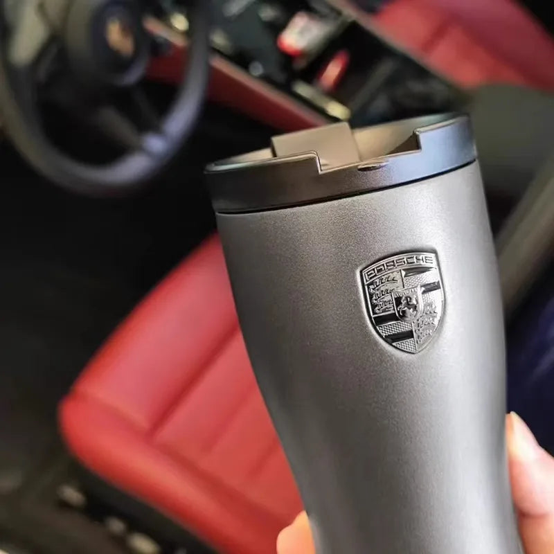 High end car stainless steel insulated cup powder pig metal gray hot and cold water cup 4S store glacier blue black