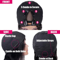 Body Wave Human Hair Wigs V Part Wig Human Hair No Leave Out Brazilian V Part Human Hair Wave Wigs Full Machine Made For Women