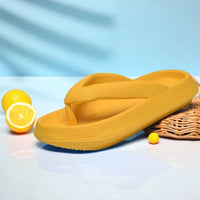 Ladies Lightweight Solid Color Sandals - Casual Indoor/Outdoor Couples Flip Flops, Comfortable Slip-On Beach Footwear