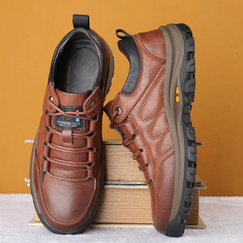 Men's Outdoor Leisure Shoes Mountaineering Fashion Sports Shoes Anti Slip Lightweight Shoes Comfortable Men Sneakers 2025 New