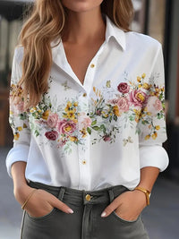 Women's shirt casual loose soft comfortable button lapel fashion shirt sun shade breathable women's slim shirt plus size