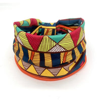 Ladies Wide Elastic Hairband with African Print Knot Sports Yoga Headband Women's Hair Accessory