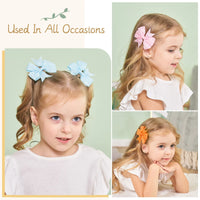 20/40Pcs Sweet Random Candy Color Bow Hair Clip Set for Baby Girls Cute Ribbon Hairpin Kids Headwear Kids Hair Accessories Gifts