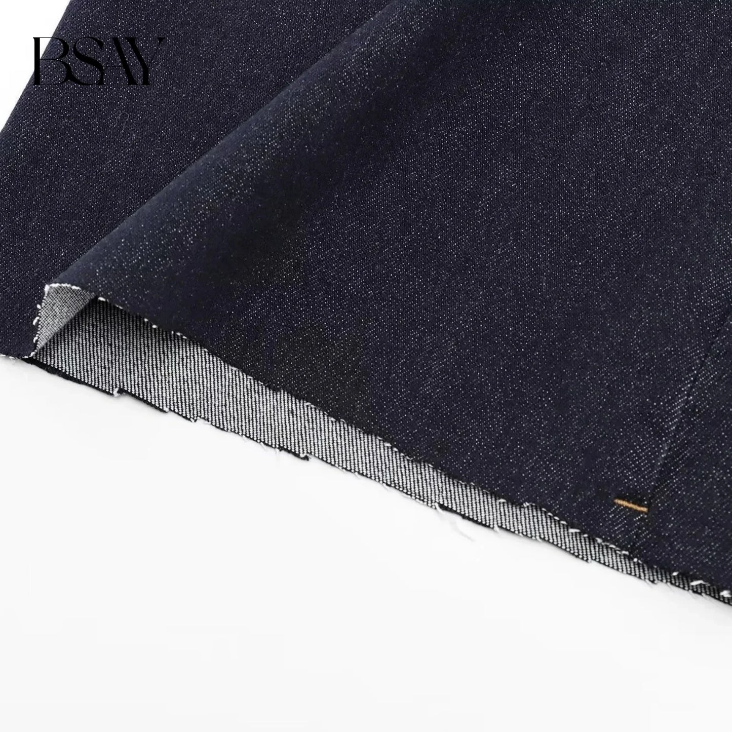 BSAY Jeans for Women Fashion Autumn Winter New Solid Color Pocket Loose Retro High Waist Wide Leg Pants Chic Female Trousers