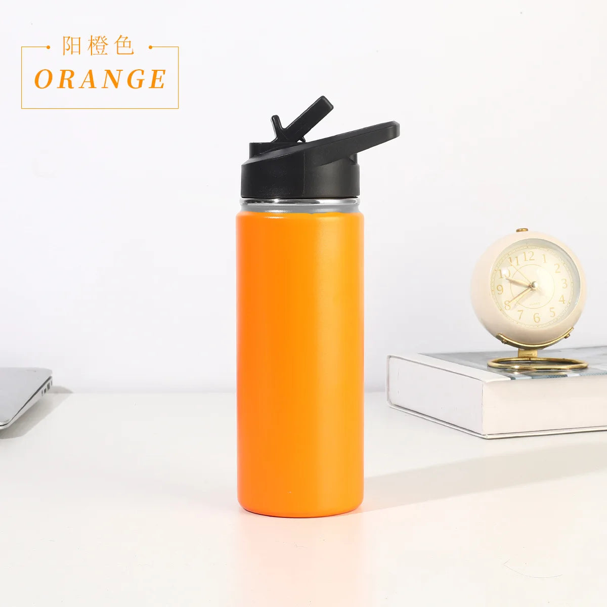 22oz Double Layered 304 Stainless Steel Vacuum Insulated Thermos Sports Water Cup Portable Outdoor Cycling Kettle