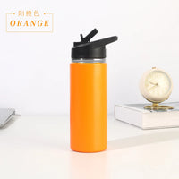 22oz Double Layered 304 Stainless Steel Vacuum Insulated Thermos Sports Water Cup Portable Outdoor Cycling Kettle