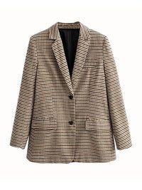 Women Plaid Autumn 2 Piece Set Blazer,High Waist Skirt Office Lady  Jacket Skirt Suits Sold Separately Women's Costumes