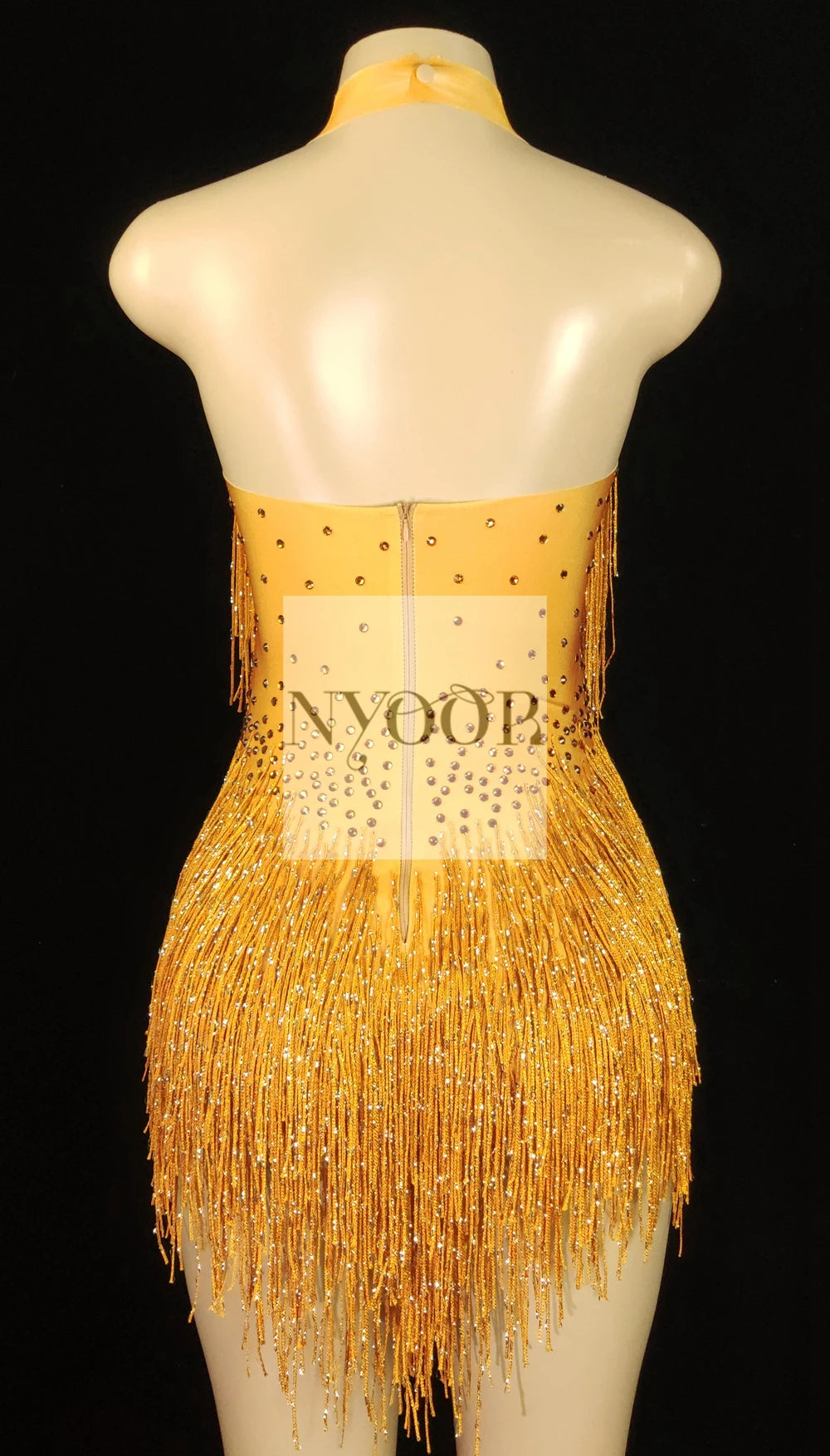 Sparkly Rhinestones Fringes Leotard Women Nightclub Party Outfit Dance Costume One-piece Stage Wear Sexy Performance Bodysuit