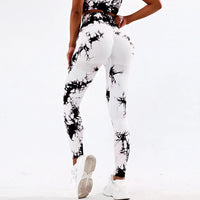 New Tie Dye Yoga Pants Sport Leggings Women Seamless High Waist Push Up Woman Tights Fitness Workout Leggins Gym Clothing