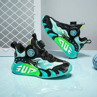 A pair of children's four-season leather basketball shoes, soft and comfortable multi-color sneakers, sizes 31-40，KT-NB-2507