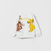 Cartoon Sweatshirts Pure Color Casual Sports Long-sleeved T-Shirt For Boys And Girls