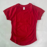 Longline Short Sleeve Top For Women Gym Crop Top Light Weight Yoga Top Shirt Stretchy Workout Clothes Running Sports Shirts