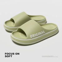 Woman Slippers Summer For Women Man Solid Women Letter Mens Shoe Thick Sole Indoor Bathroom Anti Slippers Slip Indoor House