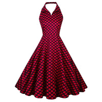 Women'S Elegant Vintage Rockabilly Dress For Women 1950s Style Polka Dot Swing Dress For Retro Parties Costumes Movie Dresses