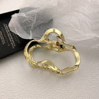 Elegant Gold Silver Hollow Geometric Metal Hair Claw For Women Long Thick Hair Holder Hair Claw Clip Fashion Hair Accessories