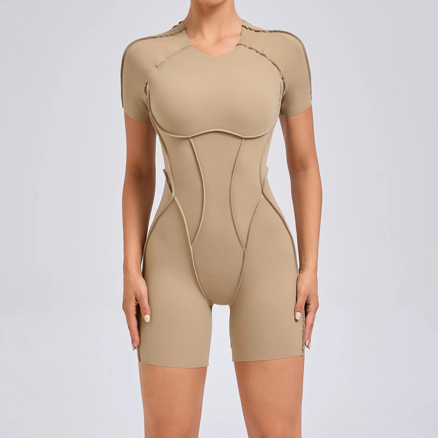 Short Jumpsuit Gym Clothes For Women Sportswear Fitness Overalls Backless Scrunch Booty Yoga Suit Sports Set Outfit