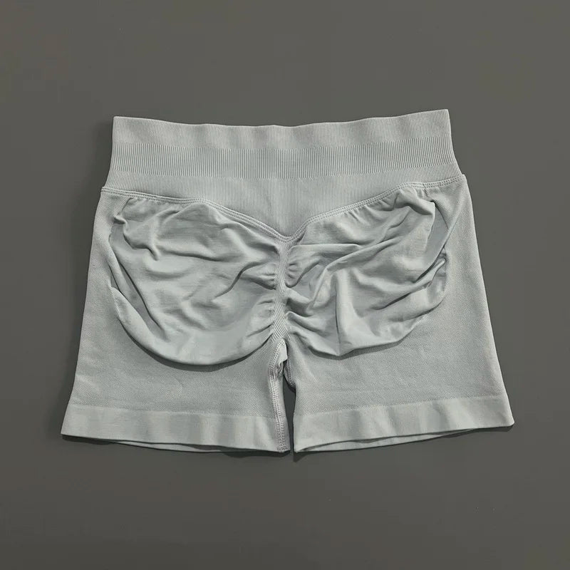 Gym Shorts Women Fitness Sports Biker Shorts High Waist And Waist Tightening Yoga Shorts Workout Scrunch Butt Seamless Leggings