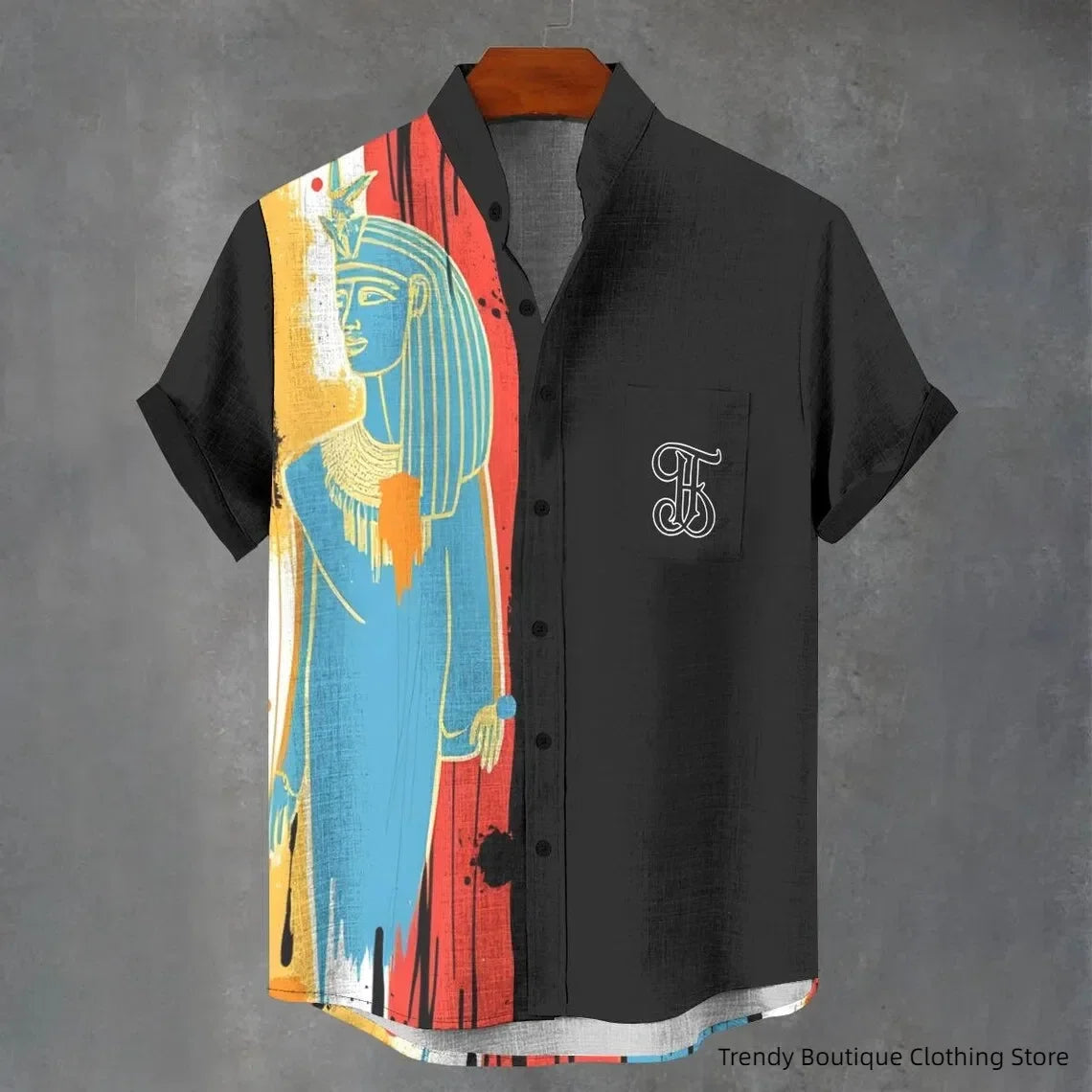 Men's linen short sleeved shirt, a simple, clean, casual, comfortable, and fashionable button top, new collection for summer 202