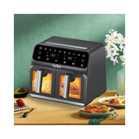 Double Air Fryer With Dual Basket 8l Two Dual Zone 2 Basket  Electric Deep Fryer Air Frier Ovens Smart Air Fryer