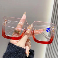 Women's Geometric Retro Transparent Glasses Suitable for Outdoor Leisure Women's Daily Life Reading Decoration Gifts Presbyopia