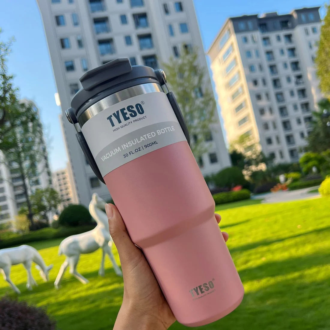 Tyeso Stainless Steel Coffee Cup Cold And Hot Double-layer Insulated Cup Tumbler Thermo Water Bottle Car Travel Mug Vacuum Flask