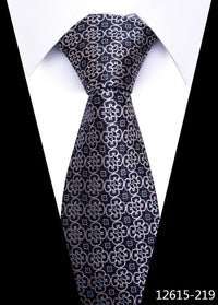 Newest Style 8 cm Necktie Man Blue Golden Striped Wedding Accessories Performance Tie Men Necktie Gravatas Fit Business