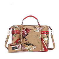 Designer Floral Women's Tote Handbags Elegant Flowers Colorful Hobos PU Leather Bags New