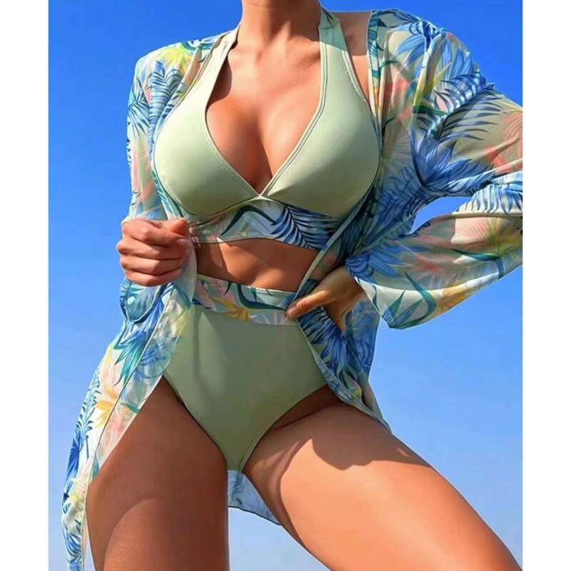 Sexy Three-Piece Swimwear Women Bikinis 2023 Female Swimsuit Swim Wear Bathing Suits Brazilian Bikini Set Beachwear Pool Bather