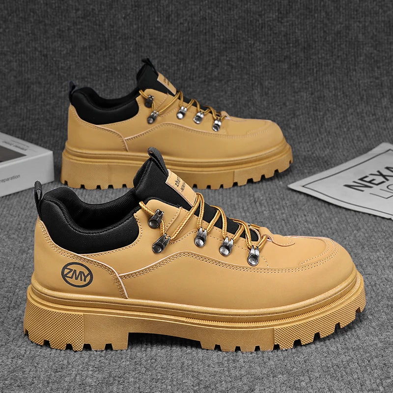 Men's Fashion Casual Autumn Winter Work Boots Outdoor Utility Trendy Shoes Comfortable Men's Footwear