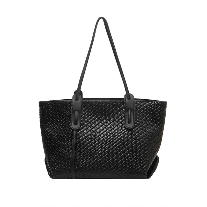 Ladies' solid color multifunctional handbag, minimalist ladies' shoulder bag, lightweight commuting handbag for daily office use