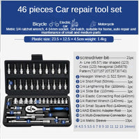 Auto Repair Toolbox Set Multifunctional Socket Wrench Set Combination Sleeve Ratchet Wrench Hand Car Repair Hardware Toolbox