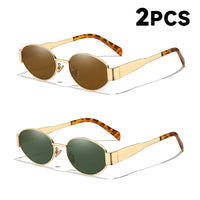 New Sunglasses For Women And Men UV400 Sun Glasses Alloy Oval Eyewear