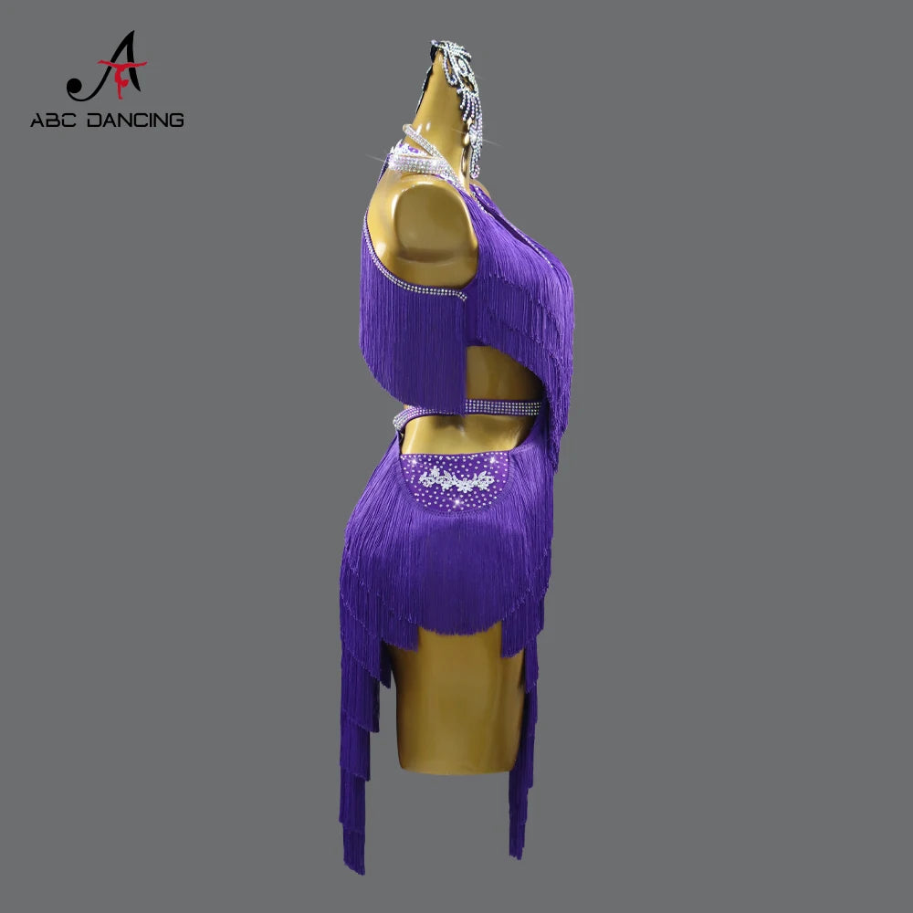 Female Dress Latin Dance Costume Women Competition Party Clothes 2025 New Girls Practice Stage Outfit Parties Ballroom Dancewear