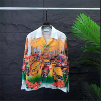 2025 men's printed T-shirt, men's and women's long sleeved shirt, 100% polyester fiber, fashionable and comfortable casual men's