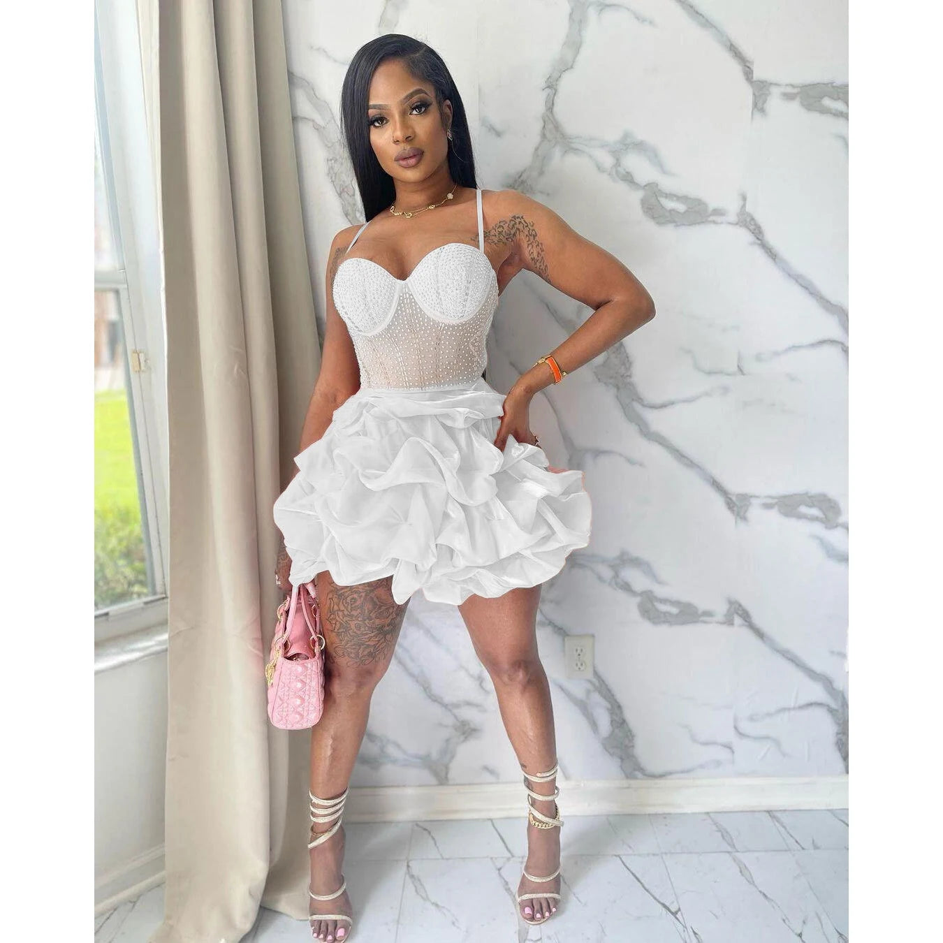 Rhinestone Puffy Dress Mini Party Sexy Luxury Dresses 2023 Summer Wome Mega Mart Center Rhinestone Puffy Dress Mini Party Sexy Luxury Dresses 2023 Summer Wome Mega Mart Center