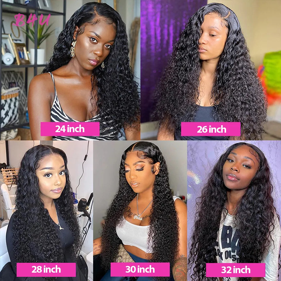 Water Wave Lace Front Wig Human Hair 13x4 13x6 Brazilian Curly Lace Frontal Wig For Women 4x4 Wet And Wavy Lace Closure Wig