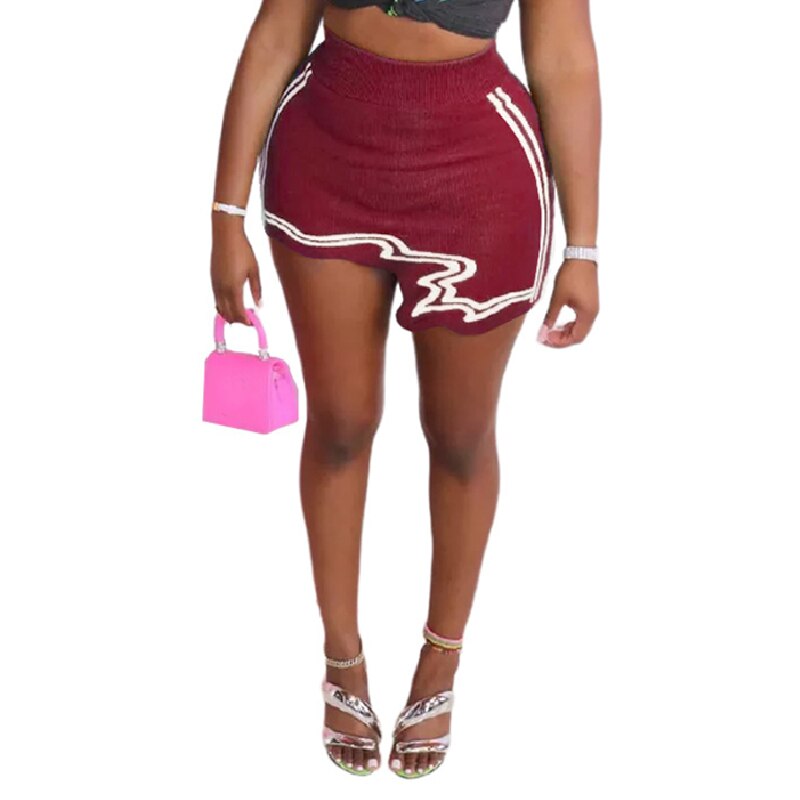 ANJAMANOR Sexy Asymmetrical High Waist Mini Skirts