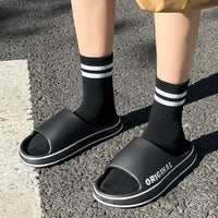 Woman Slippers Summer For Women Man Solid Women Letter Mens Shoe Thick Sole Indoor Bathroom Anti Slippers Slip Indoor House