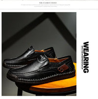 Mens Loafers Breathable Slip on Italian Driving Shoes Chaussure Homme Genuine Leather Men Handmade Casual Shoes