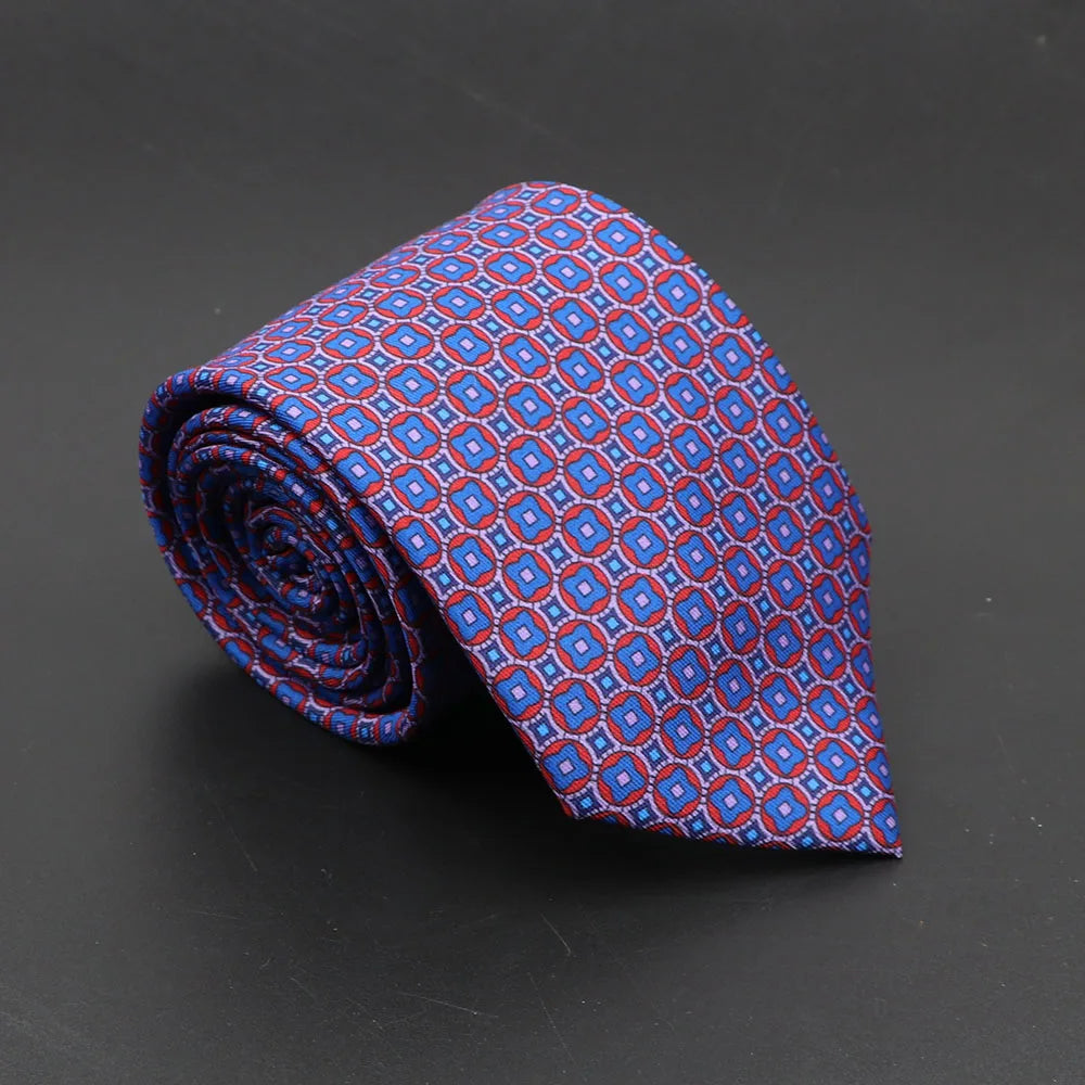 Super Soft Bohemian Silk Ties Men's Fashion 7.5cm Necktie For Men Wedding Business Meeting Gravata Colorful Novelty Printing Tie