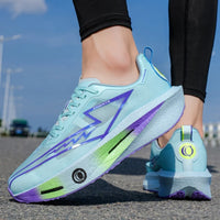 Men's Fashionable Casual Comfortable Sports Running Shoes - Breathable Fabric Upper, Non-Slip, Wear-Resistant, Shock-Absorbing Sole, Round-Toe Lace-Up Casual Running Shoes, Suitable for All Seasons