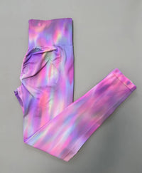 Women Tie Dye Seamless Leggings Scrunch Fitness High Waist Athletic Yoga Pants Soft Nylon Workout Elastic Gym Training Leggins