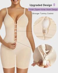 Tummy Control Zipper Bodysuit Faja Colombia High Compression Buttock Enhancer Hourglass Waist Post Surgery Recovery Shapewear