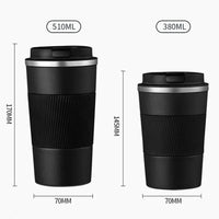 380ml 510ml Stainless Steel Coffee Cup Thermos Mug Garrafa Termico Caneca Termica Cafe Copo Non-slip Travel Car Insulated Bottle