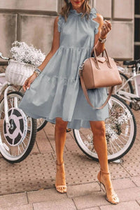 Dress Summer 2023 Women Elegant Ruffled Party Dress Beach Holiday Sundress Bohemian Robe Vintage Dress for Women  Office Lady