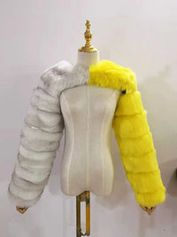ZADORIN Autumn Winter Cropped Faux Fox Fur Coat Women Luxury Raccoon Long Sleeve Warm Fur Jackets Female Outerwear Pink Red