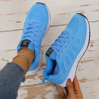 Women's Casual Flats Sports Shoes Mesh Breathable Trainers Ladies Shoes Platform Female Sneakers for Women Basket Tenis Feminino