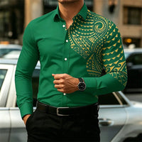 2026 New Men's Long-Sleeve Shirt, Fashionable Pattern Print, Slim Fit, European Size Business Casual Men's Top, Sizes XS-6XL