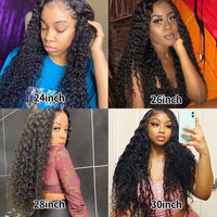 13X4 Deep Wave Hd Lace Frontal Wig Human Hair Curly Lace Front Wig Transparent Lace Human Hair Wigs 180 Density Brazilian Hair
