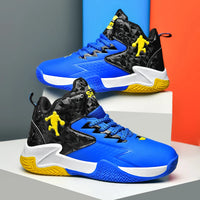 A pair of children's four-season high-top leather basketball shoes, wear-resistant and comfortable sneakers, sizes 31-40，CT-2036